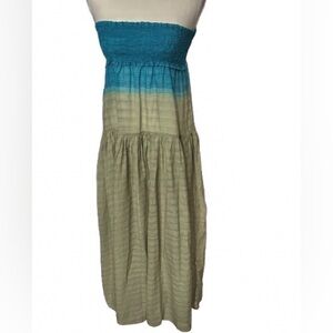 Ostra Brasil Swimsuit Coverup Beach Strapless Dress Sheer Designer Petite Small